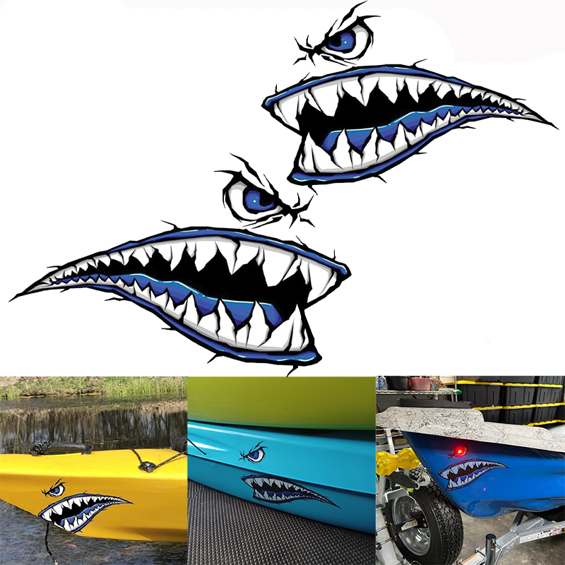 2 шт., наклейки на лодку с зуб – обзор и цена Fishing Boat Trailer